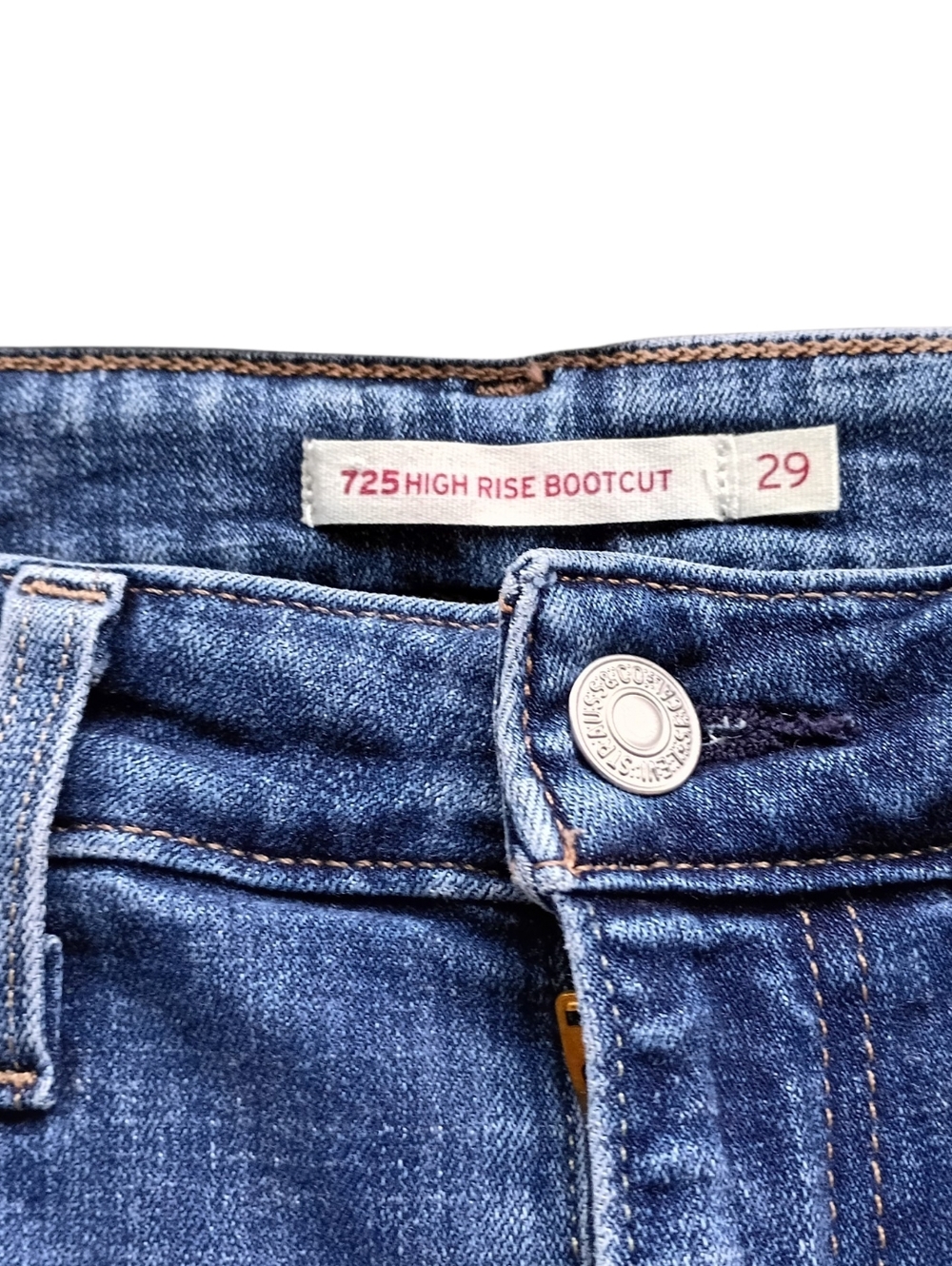 Levi's 725 High Rise Bootcut Jeans sz 29 - Picture 3 of 14